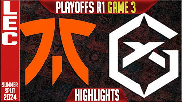 FNC vs GX Highlights Game 3 | LEC Playoffs Upper Round 1 Summer 2024 | Fnatic vs GiantX G3