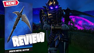 *NEW* DEATH METAL SCYTHE PICKAXE GAMEPLAY & REVIEW IN FORTNITE!