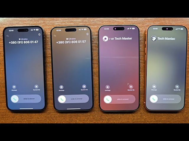 iPhone 14 Pro Max vs 15 Pro Max vs 16 Pro Max vs 17 Pro Max Incoming Call Reflection Ringtones
