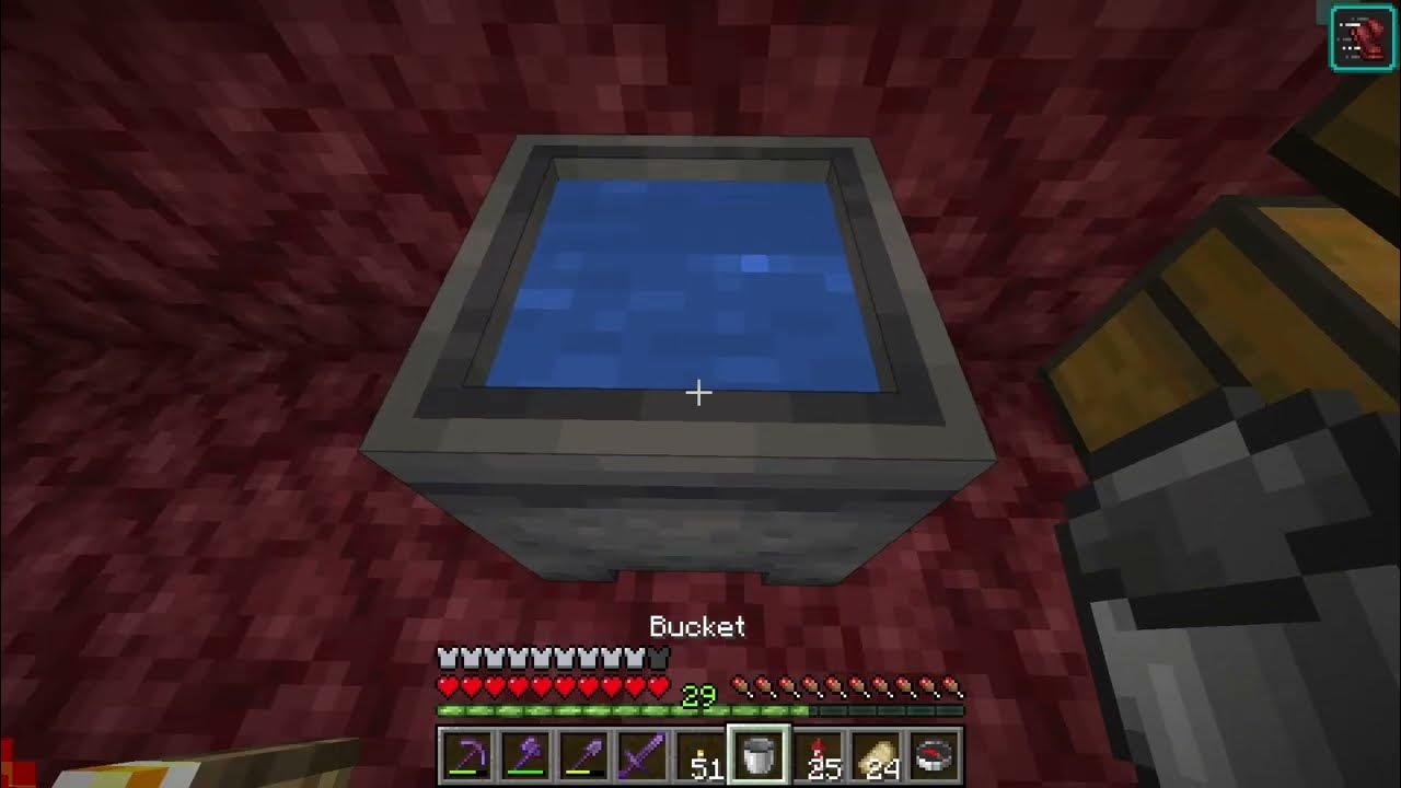 What happens to a water bucket in Nether ? Minecraft YouTube