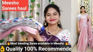 Meesho Sarees haul 👌Quality Sarees 100% Recommended #sumawonders