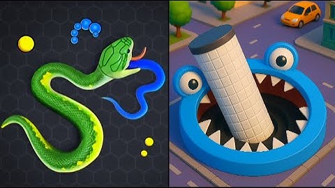 Flick Crawler Snake  Vs Hole.io Max All Levels Gameplay Android,iOS NEW UPDATE