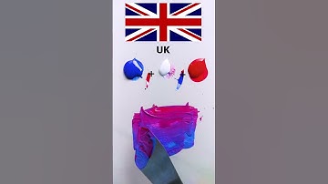 UK Flag Colour mixing #colormixing #paintmixing #paintvideos #colortheory #artvideos #uk #shorts