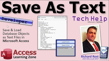 Save & Load Database Objects as Text Files in Microsoft Access