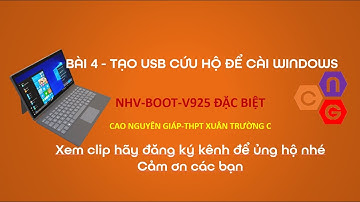 NHV-BOOT-V925 EXTREME( BẢN ĐẶC BIỆT)-BÀI 4- CÀI ĐẶT WINDOWS