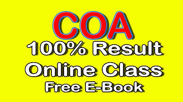 COA Computer Office Automation Online Class only Institutions only