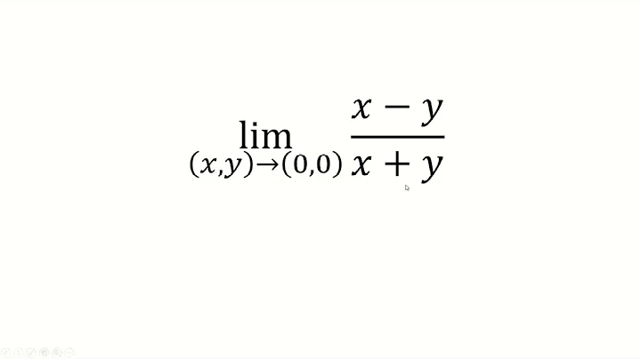 lim (x,y) approaches (0,0) of (x-y)/(x+y)