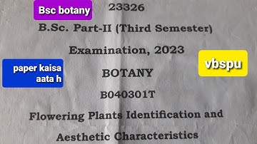 Bsc botany paper ||3rd semester ||vbspu 💫❤