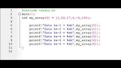 Praktik Array Dimensi 1, "Codeblocks 8.02", Pemrograman Dasar.