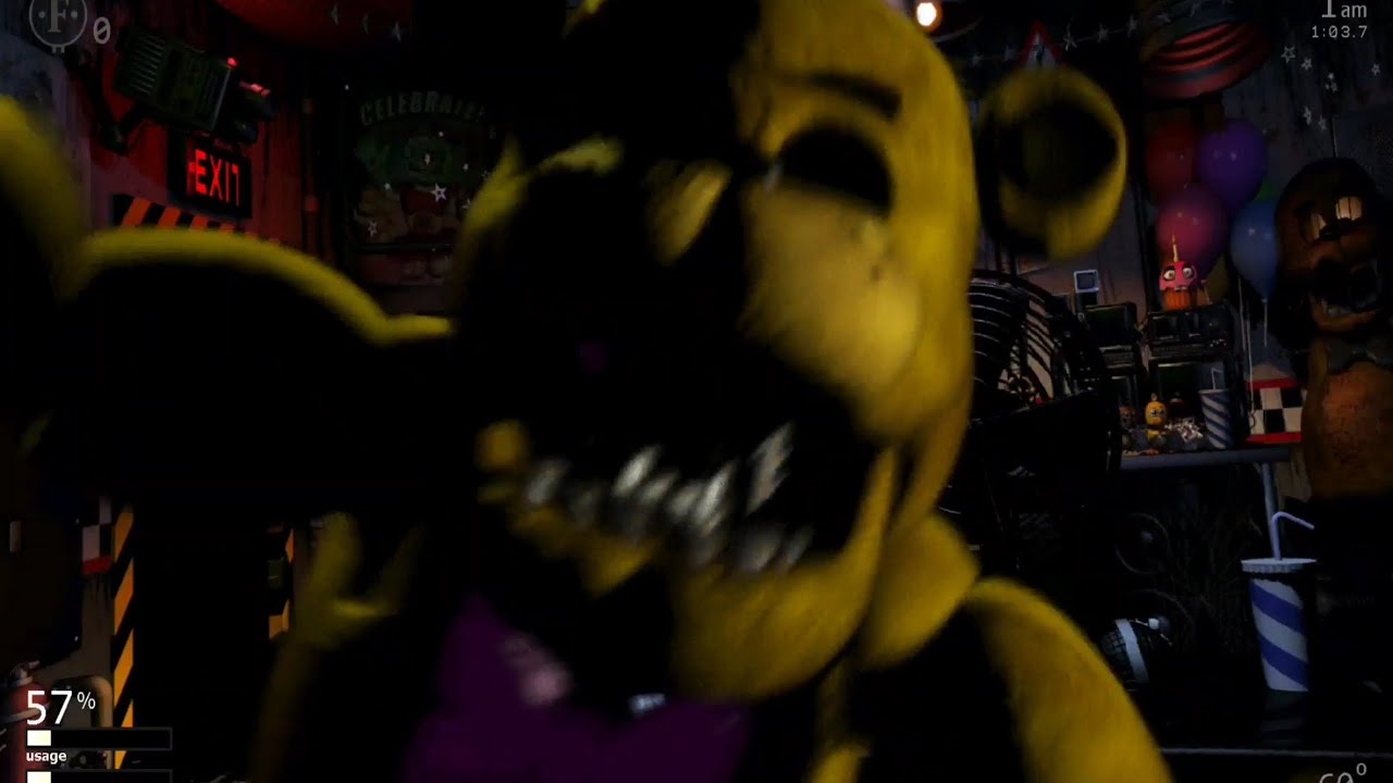 Fredbear Jumpscare (From UCN Files) (Read DESC by Spideyfan53 - Tuna