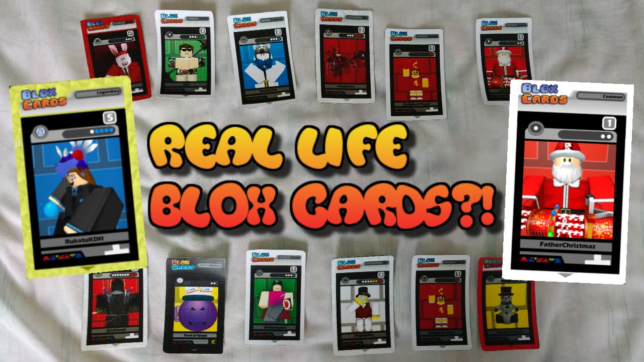 Diy Real Life Blox Cards Youtube