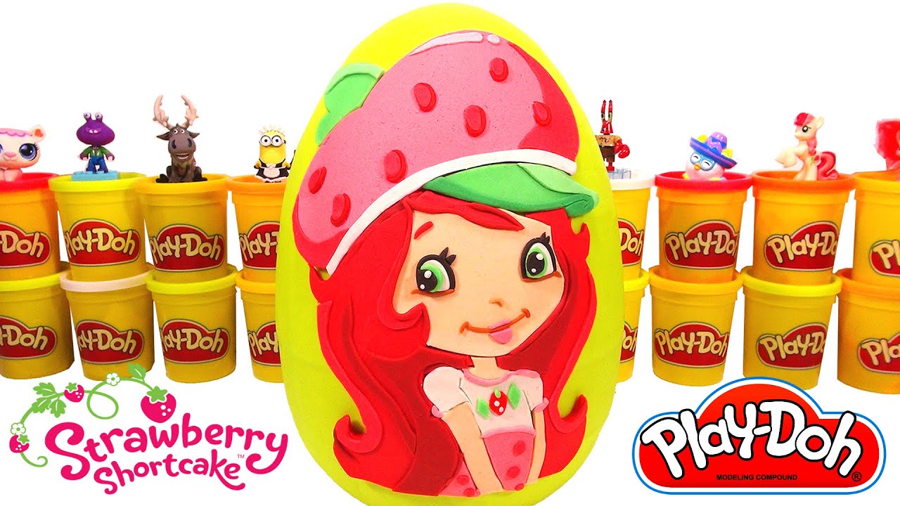 Çilek Kız Sürpriz Yumurta Oyun Hamuru - Strawberry Shortcake Shopkins Hello Kitty MLP LPS