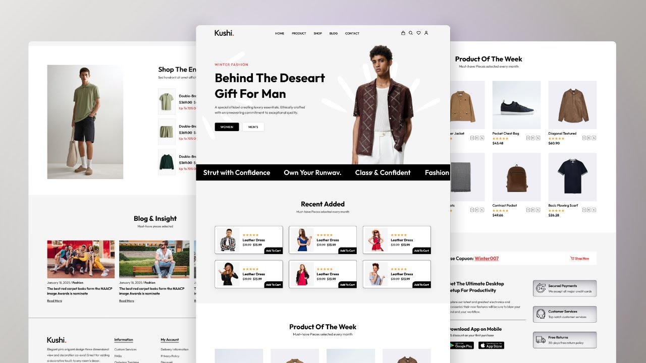 How To Make Ecommerce Website Using HTML CSS & JS | Complete Responsive ...