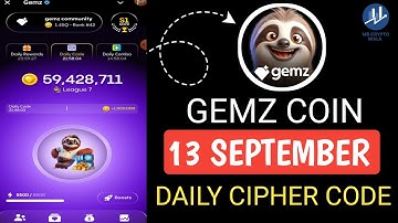 Gemz Daily Cipher & Combo 13 September |Gemz Daily Code | Gemz Daily Combo 13 September |Gemz Cipher