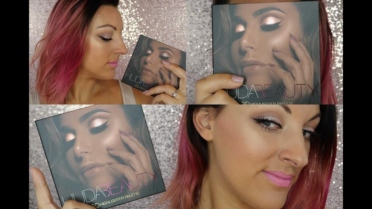Huda beauty 3D highlighter palette review/demo