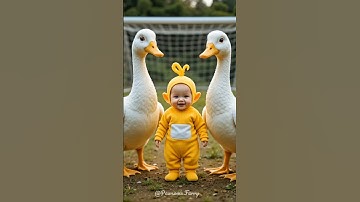 Baby Duck Dance 🪿🤩 | #babydance #funnyanimals #cutebaby #duck #shortsfeed #732