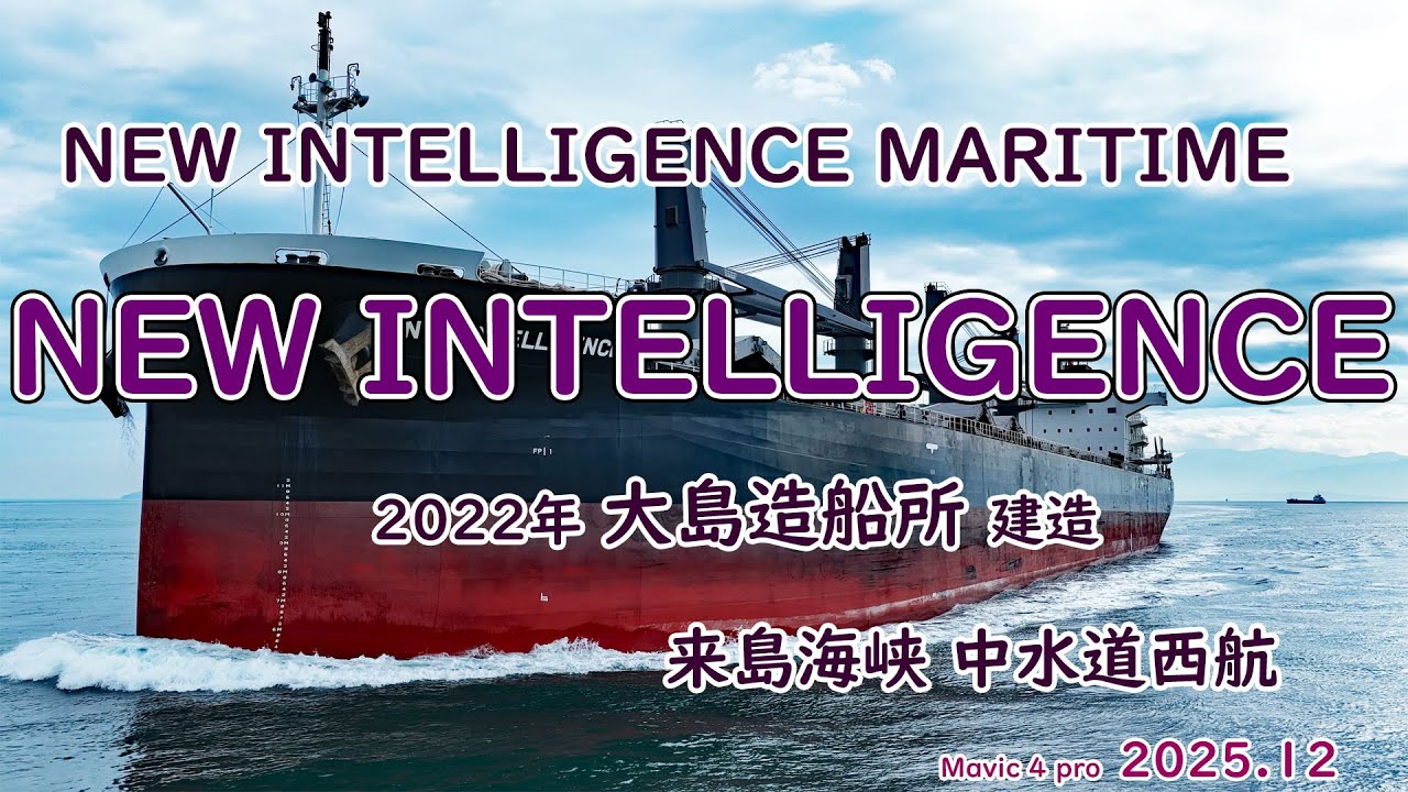 水島から韓国へ「 NEW INTELLIGENCE 」大島造船所建造 - YouTube