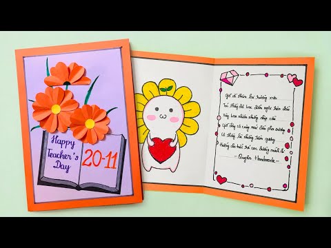 Video Cách làm thiệp 20/11 | Làm thiệp 20/11 | Cách trang... - YouTube