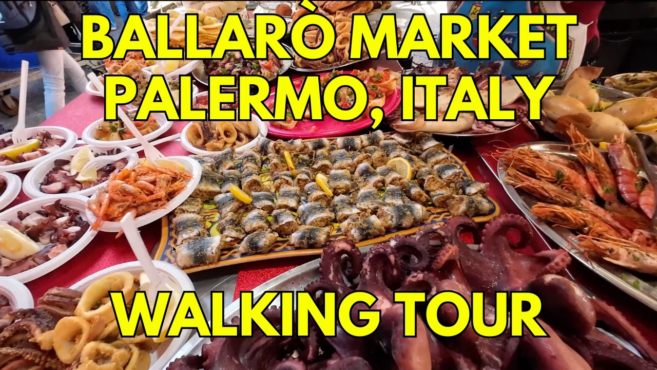 Palermo's CRAZIEST Street Food Market – You Won't Believe This! [4K Walking Tour]