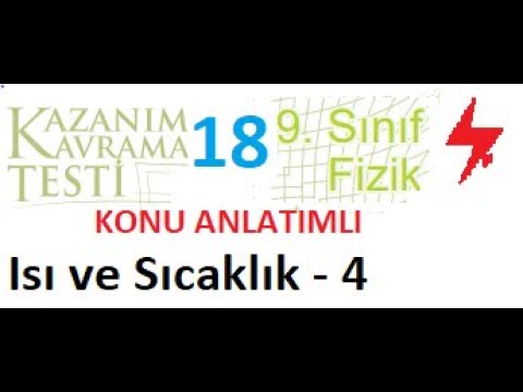 Isı ve Sıcaklık 4 | 9. Sınıf Fizik MEB Kazanım Testi 18 | Genleşme | EBA | PDF