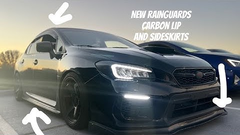 Installing New Rain guards, Carbon Front lip, and Carbon Side skirts on the WRX