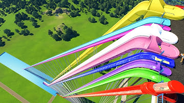 POV: Testing Every Water Slide Type in Planet Coaster 2