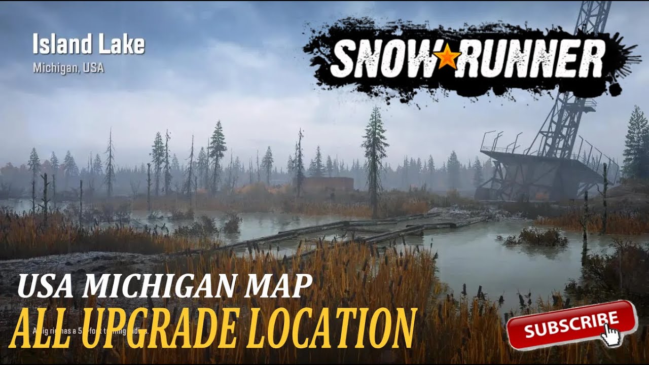 Snow Runner All Upgrade Locations Island Lake Michigan USA