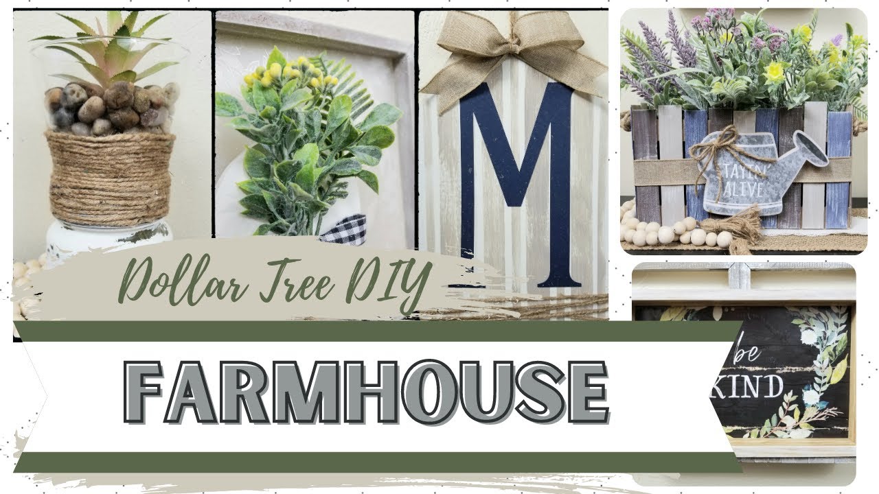 Farmhouse Home Decor Dollar Tree DIY | High End Farmhouse Decor on a ...