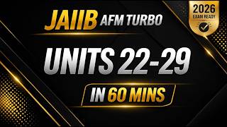 AFM Units 22-29 in 1 Video: The 60-Minute Masterclass | JAIIB 2026 Revision