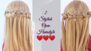 2 Stylish Open Hairstyle | Tutorial Hairstyle | Open Hairtyle | Designer Hair Collection |