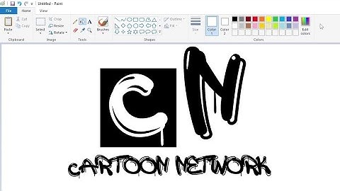 How to draw a variant Cartoon Network logo using MS Paint | How to draw on your computer