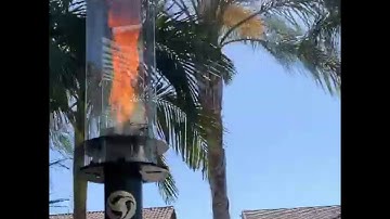 Vortek (wick) in strong breeze. www.halofiretorch.com