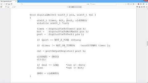 Embedded Programming: PORT Registers & digitalWrite()