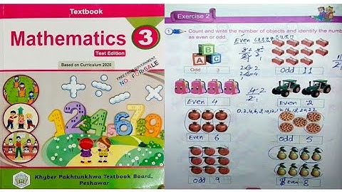Class 3 Mathematics Unit 1 Whole Numbers Exercise 2, Even & odd numbers, place value, Kpk board 2021
