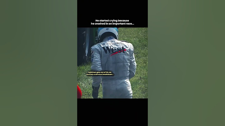 Mika Hakkinen retires from the race and starts crying in F1