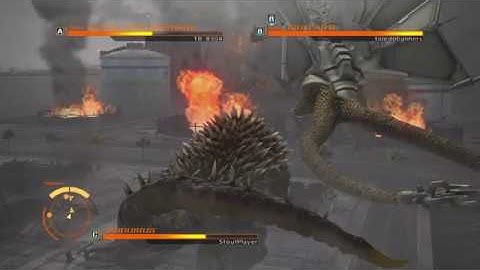 GODZILLA PS4 : Anguirus vs Mecha King Ghidorah vs Biollante