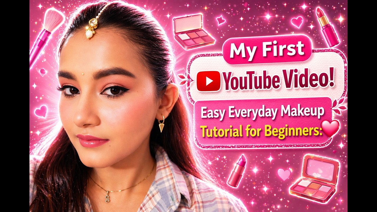 👉 My First YouTube Video! Easy Everyday Makeup Tutorial for Beginners 💖 ...