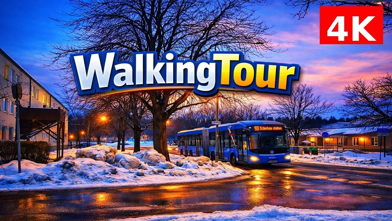 You Won’t Believe How Quiet Stockholm Is in Winter ❄️ | Suburbs Walking Tour 4K