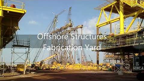 A busy Offshore Structures Fabrication Yard