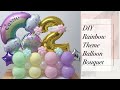 Diy Rainbow Theme Balloon Bouquet /Balloon Bouquet Tutorial /Balloon Idea