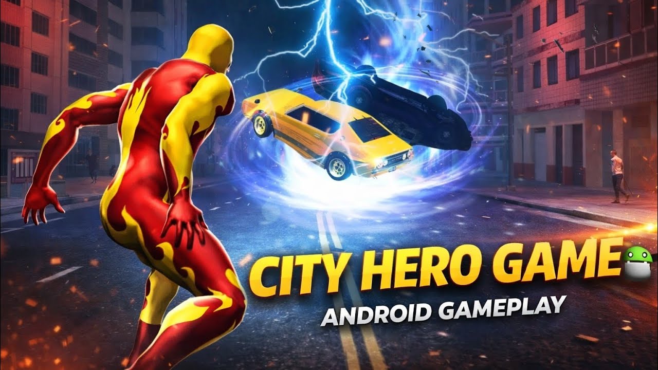 Lifting Cars with Super Powers! 💥 City Hero Android Gameplay 