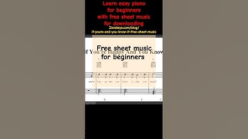 Free sheet music for beginners "If You Are Happy and You Know It"