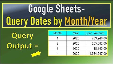 Google Sheets Query Date Field by Month and Year