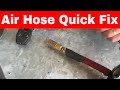 Repairing a leaking air hose quick and easy with pex clamps