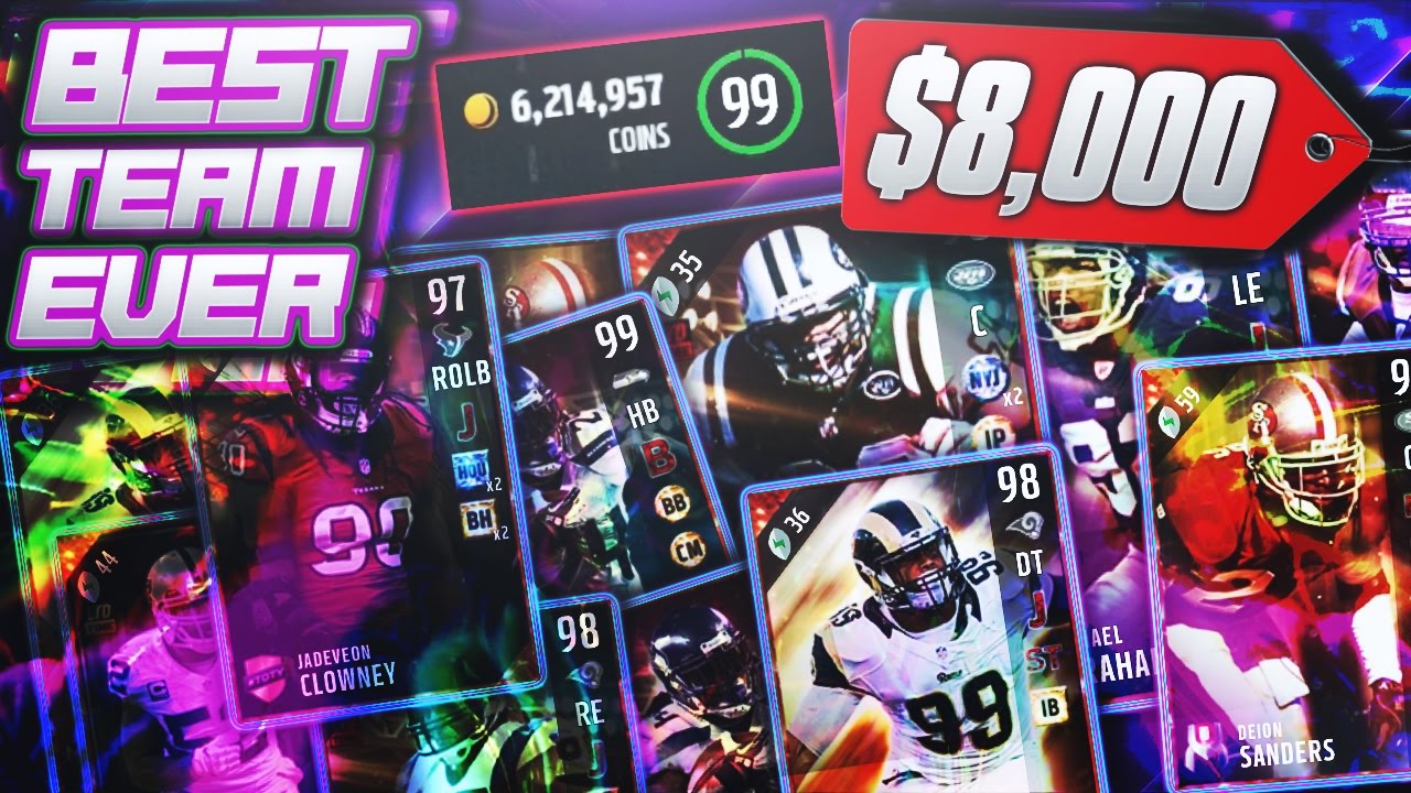 BEST POSSIBLE MADDEN 17 TEAM EVER! $8,000 SQUAD! 99 OVR + EVERY LIMITED EDITION CARD!