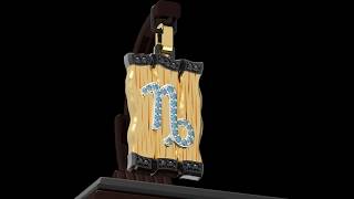 Aquarius Zodiac Pendant - 3D CAD video