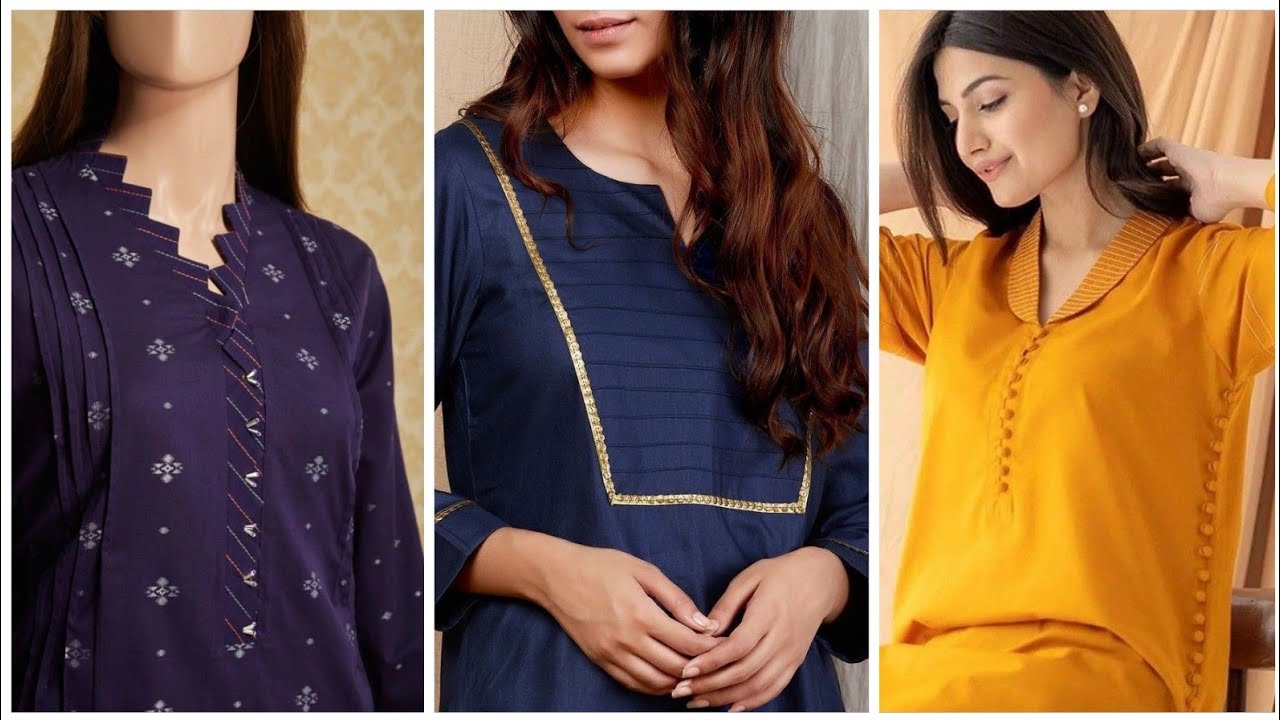 simple Elegant Sleeves Neck Design Image's 2k23 Best Stiching Walay