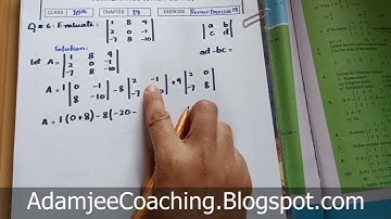 NEW Math 10th Review Exercise 19 Q.6 | Matrices and Determinants |