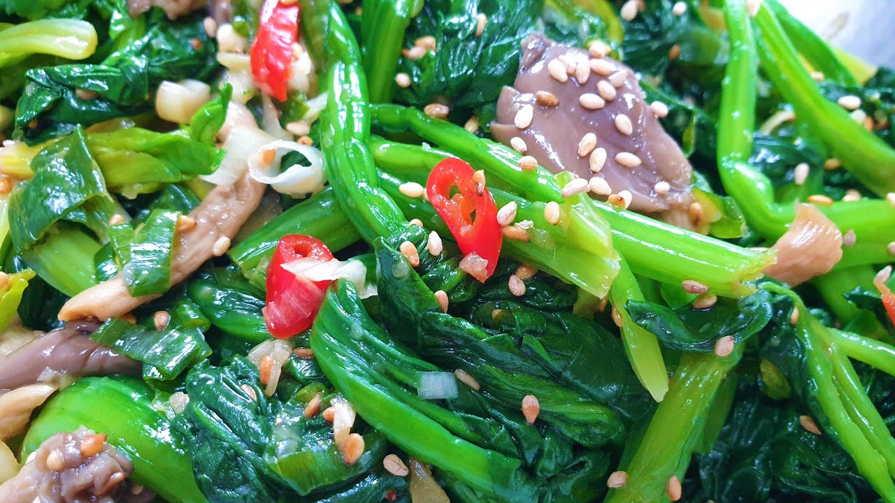 시금치버섯나물무침