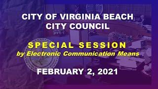 City Council Special Session - 02/02/2021